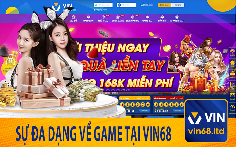 Sự Đa Dạng về Game Tại Vin68